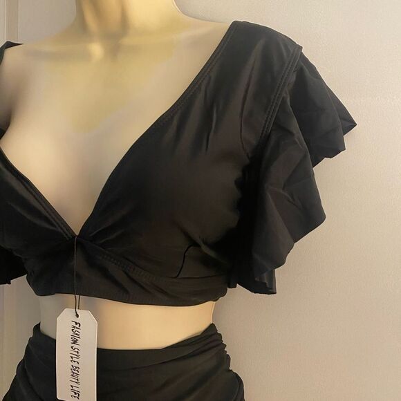 New Sporlike High waisted Rumba Swimsuit Bikini Sz M - Picture 4 of 7